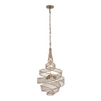Flow 3 Light Twist Pendant - Hammered Ore