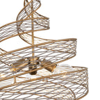 Flow 3 Light Twist Pendant - Hammered Ore