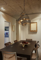 Flow 3 Light Twist Pendant - Hammered Ore