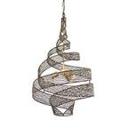 Flow 3 Light Twist Pendant - Matte Black/French Gold
