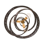 Flow 3 Light Twist Pendant - Matte Black/French Gold