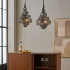 Flow 3 Light Twist Pendant - Matte Black/French Gold