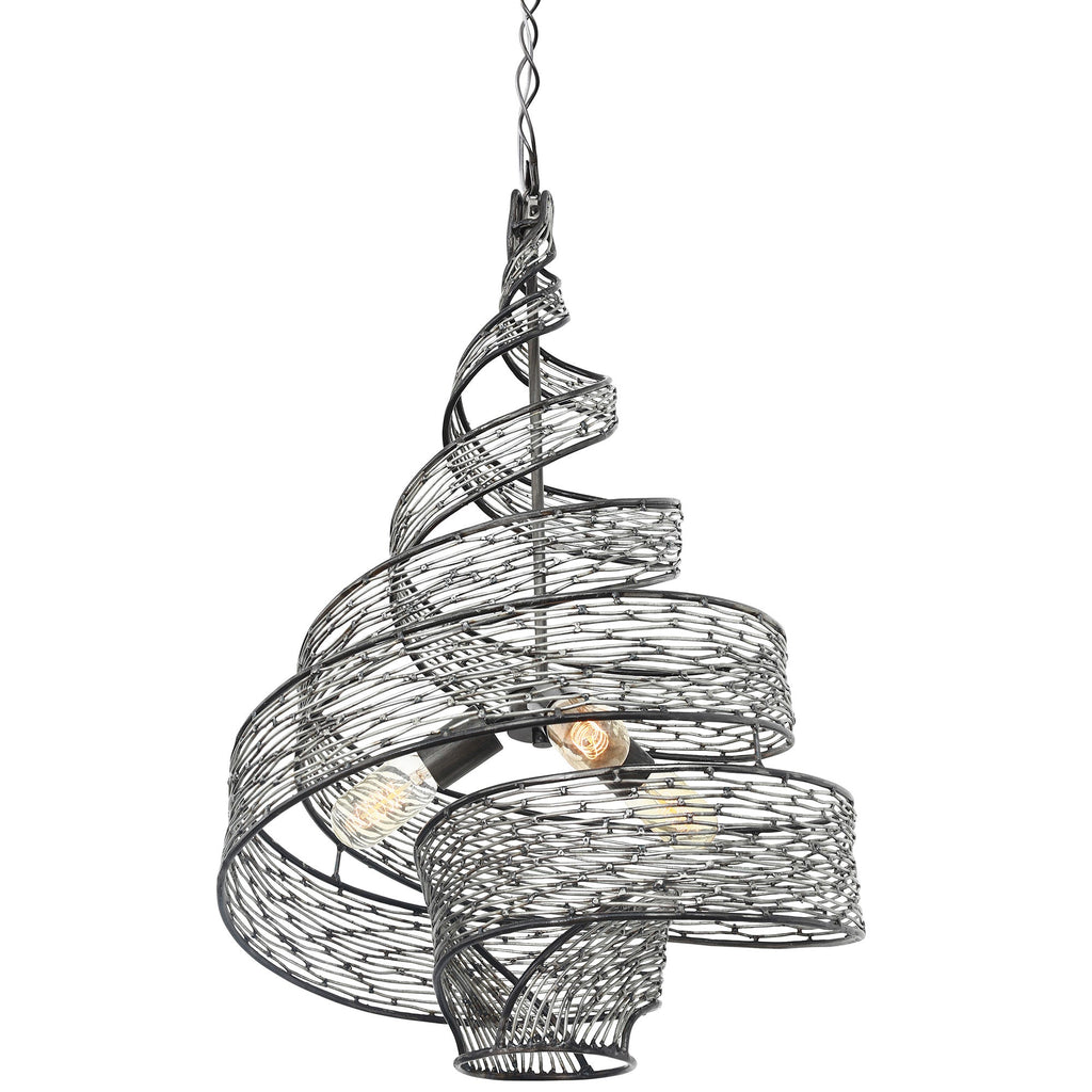 Flow 3 Light Twist Pendant - Steel