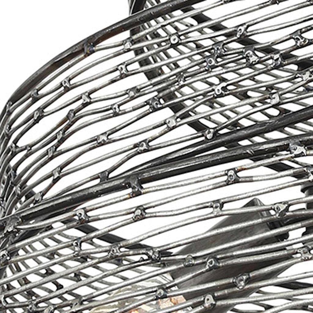 Flow 3 Light Twist Pendant - Steel
