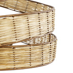 Flow 6 Light Twist Pendant - Baguette/Natural Rattan