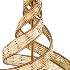 Flow 6 Light Twist Pendant - Baguette/Natural Rattan
