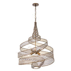 Flow 6 Light Twist Pendant - Hammered Ore