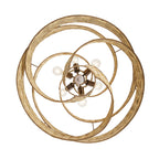 Flow 6 Light Large Twist Pendant - Baguette/Natural Rattan