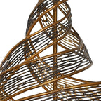 Flow 6 Light Large Twist Pendant - Hammered Ore