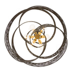 Flow 6 Light Large Twist Pendant - Matte Black/French Gold