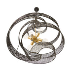 Flow 6 Light Twist Pendant - Matte Black/French Gold