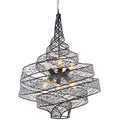 Flow 6 Light Twist Pendant - Steel