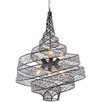 Flow 6 Light Twist Pendant - Steel
