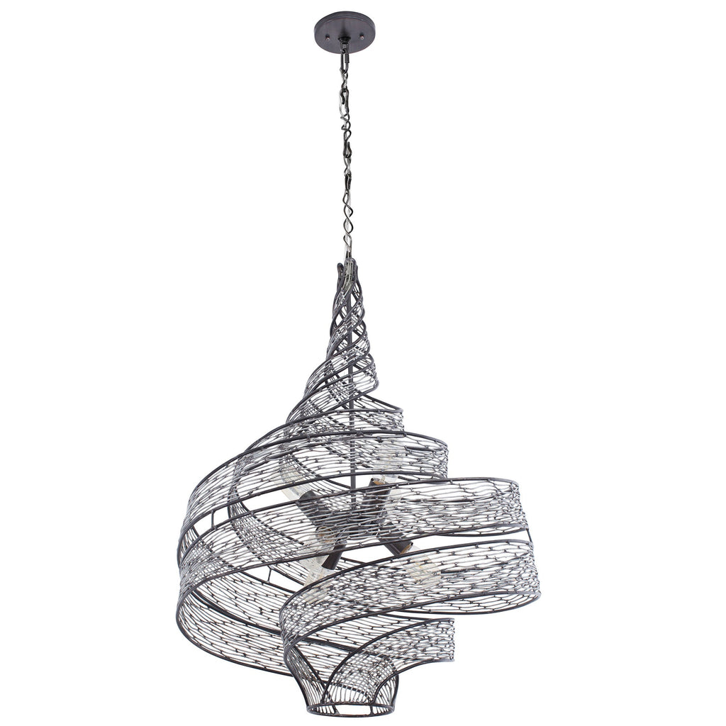 Flow 6 Light Twist Pendant - Steel