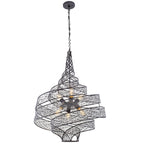 Flow 6 Light Twist Pendant - Steel