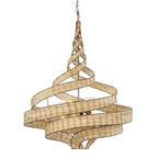 Flow 8 Light Twist Pendant - Baguette/Natural Rattan