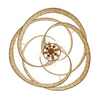 Flow 8 Light Twist Pendant - Baguette/Natural Rattan