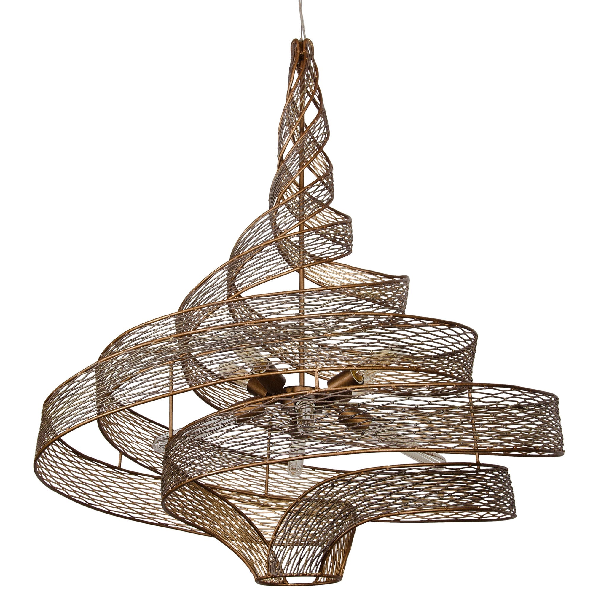 Flow 8 Light Twist Pendant - Hammered Ore