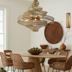 Flow 8 Light Twist Pendant - Hammered Ore