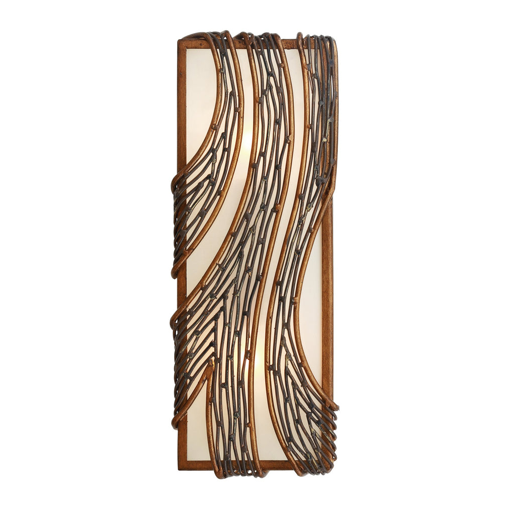 Flow 2 Light Vertical Sconce - Hammered Ore