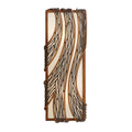 Flow 2 Light Vertical Sconce - Hammered Ore