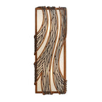 Flow 2 Light Vertical Sconce - Hammered Ore