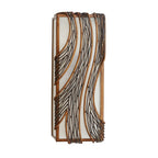 Flow 2 Light Vertical Sconce - Hammered Ore