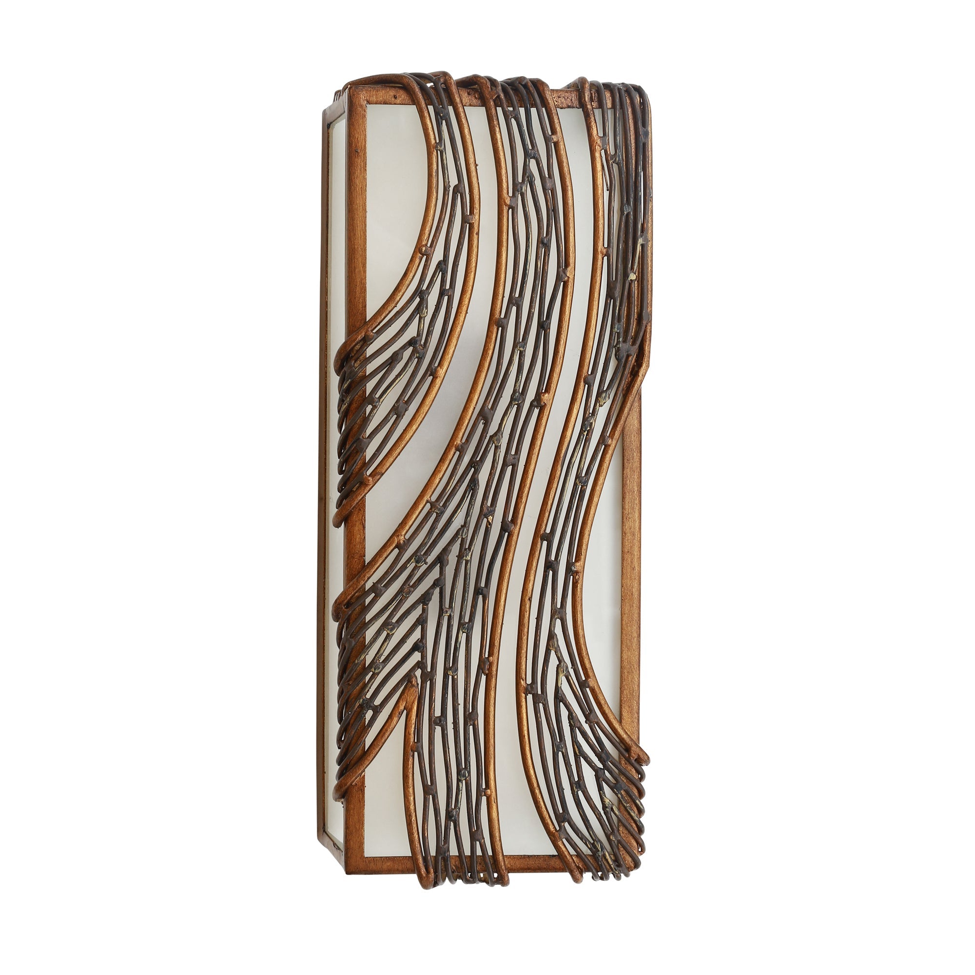 Flow 2 Light Vertical Sconce - Hammered Ore