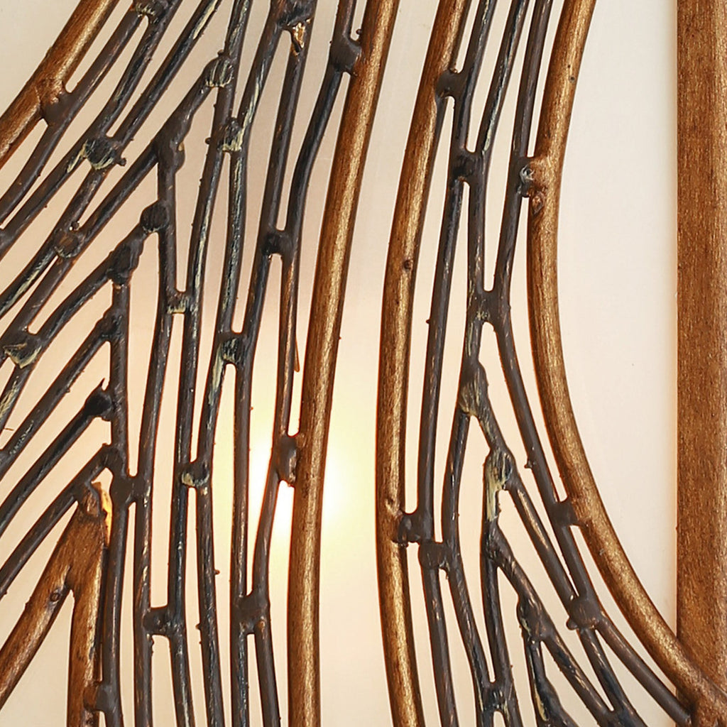 Flow 2 Light Vertical Sconce - Hammered Ore