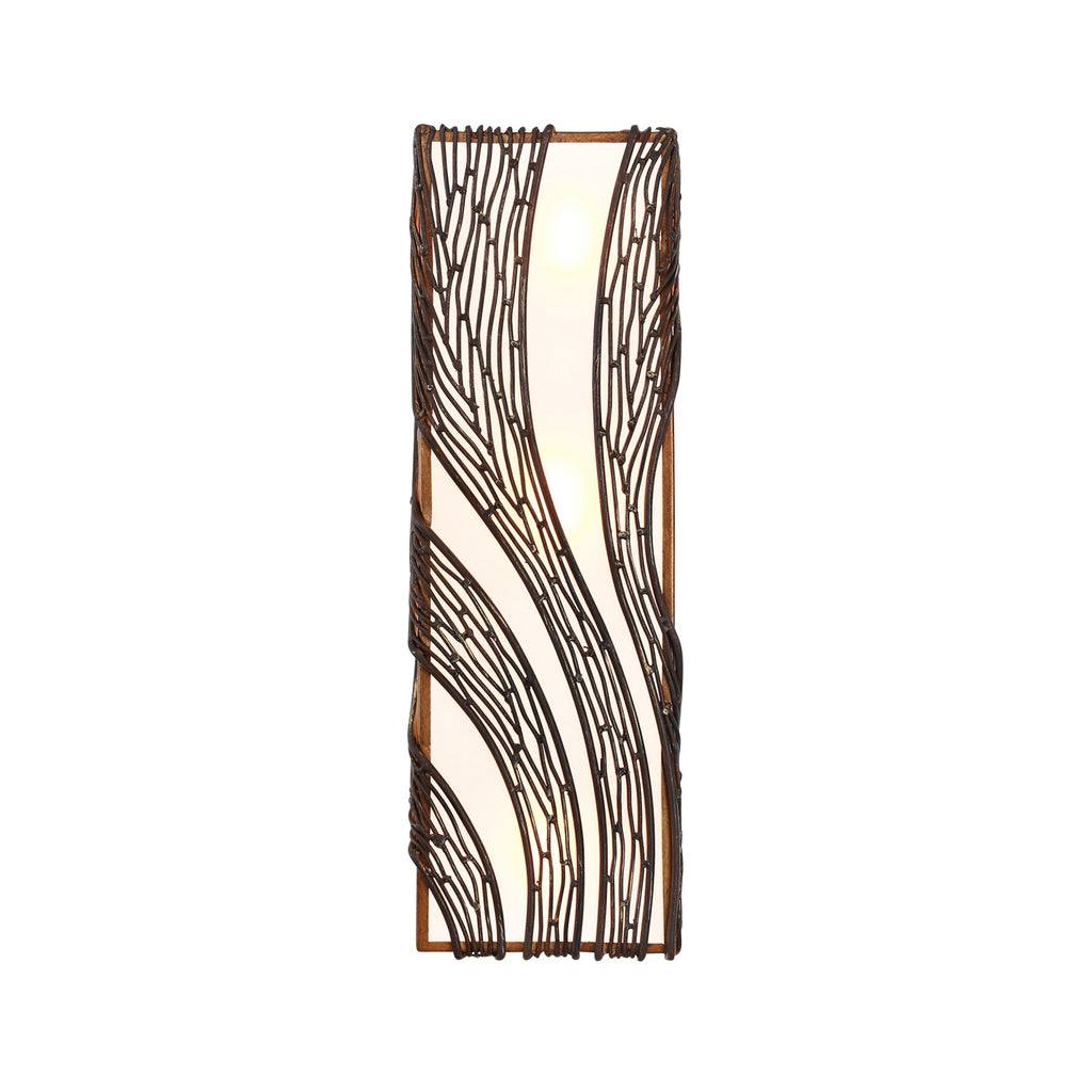 Flow 3 Light Vertical Sconce - Hammered Ore
