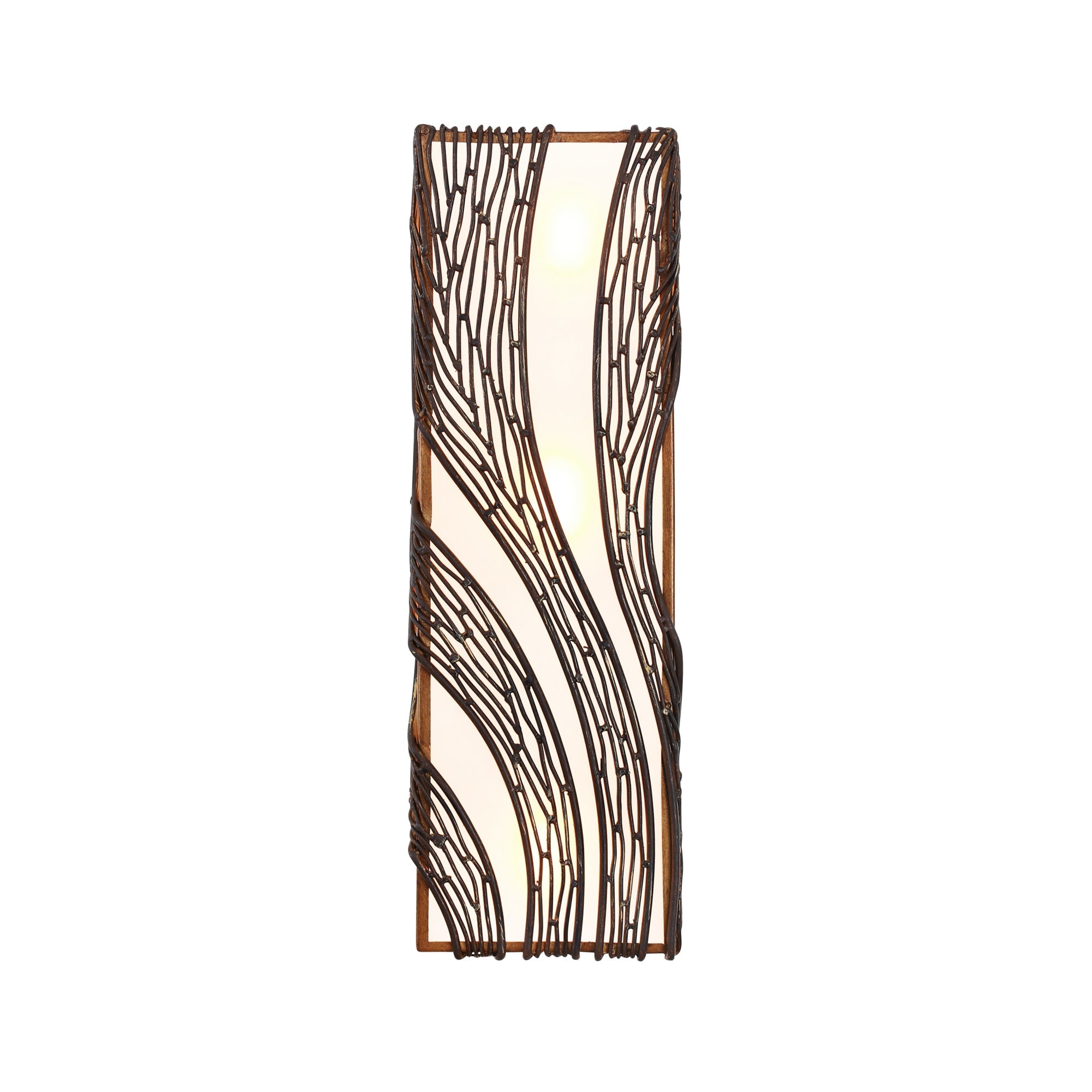 Flow 3 Light Vertical Sconce - Hammered Ore