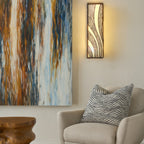 Flow 3 Light Vertical Sconce - Hammered Ore