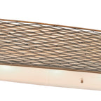 Flow 4 Light Oval Linear Pendant w/Fabric Shade - Hammered Ore