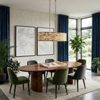 Kato 6 Light Oval Pendant - Havana Gold