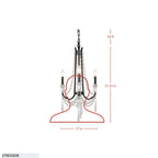 Barcelona 3 Light Crystal Chandelier - Onyx