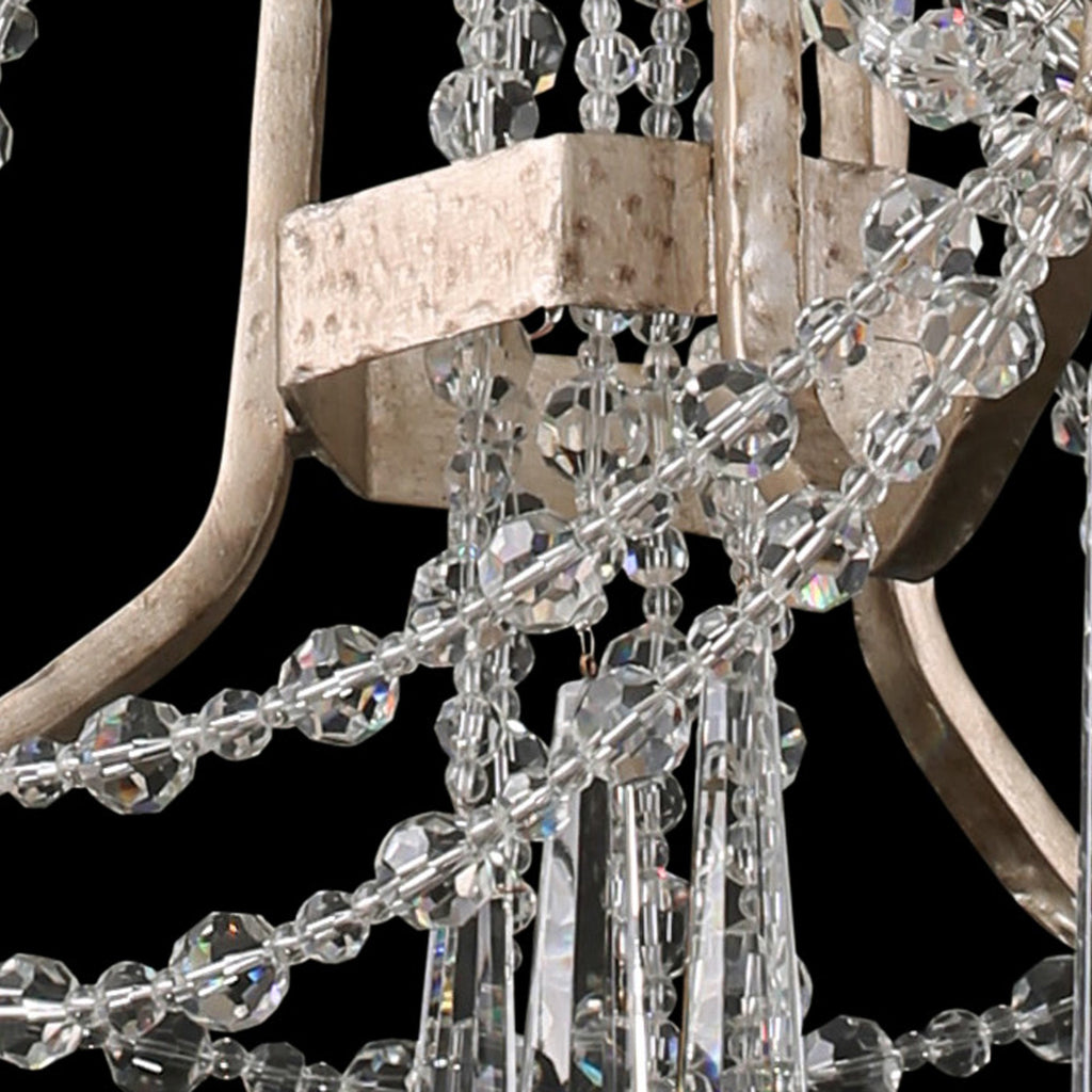 Barcelona 3 Light Crystal Chandelier - Transcend Silver
