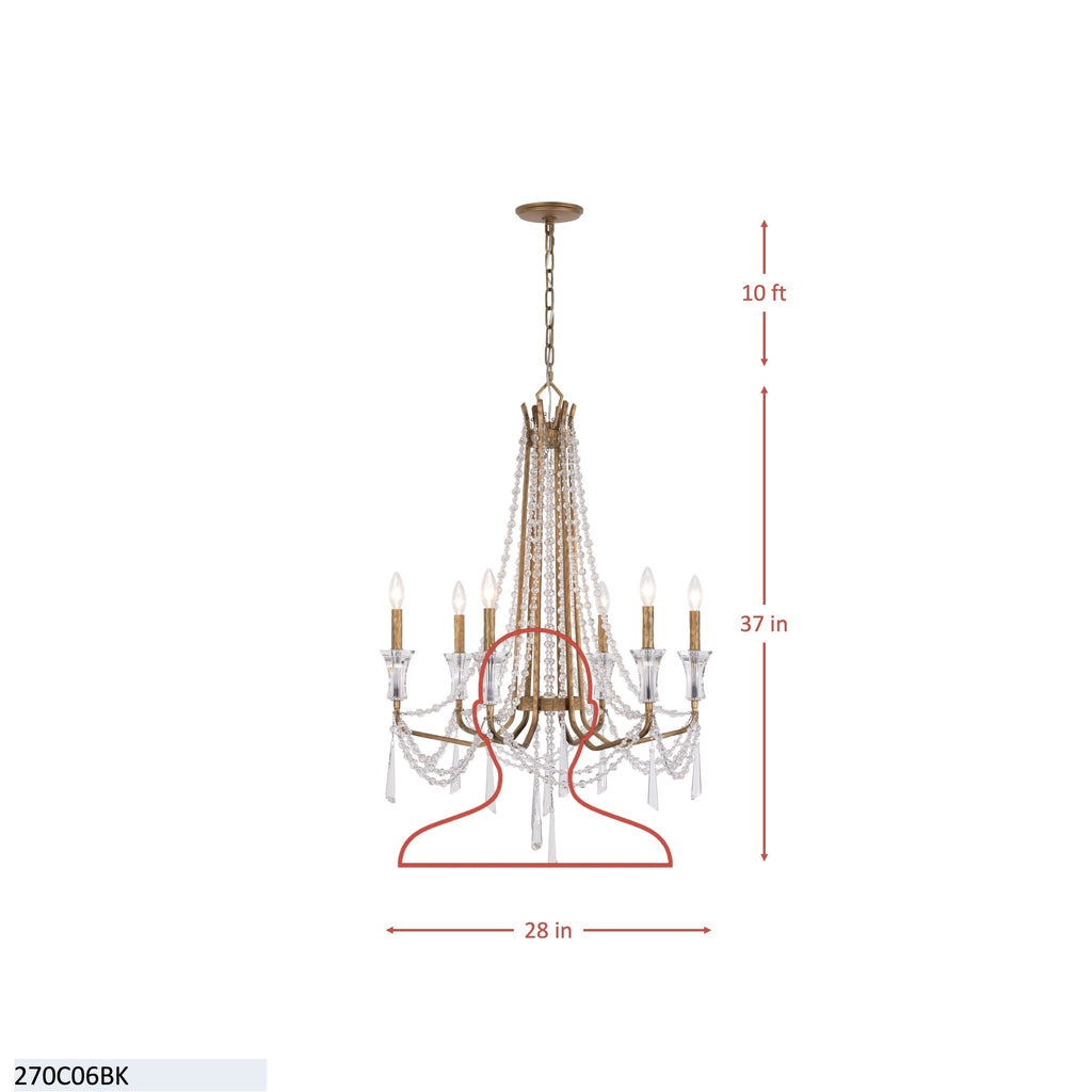 Barcelona 6 Light Chandelier