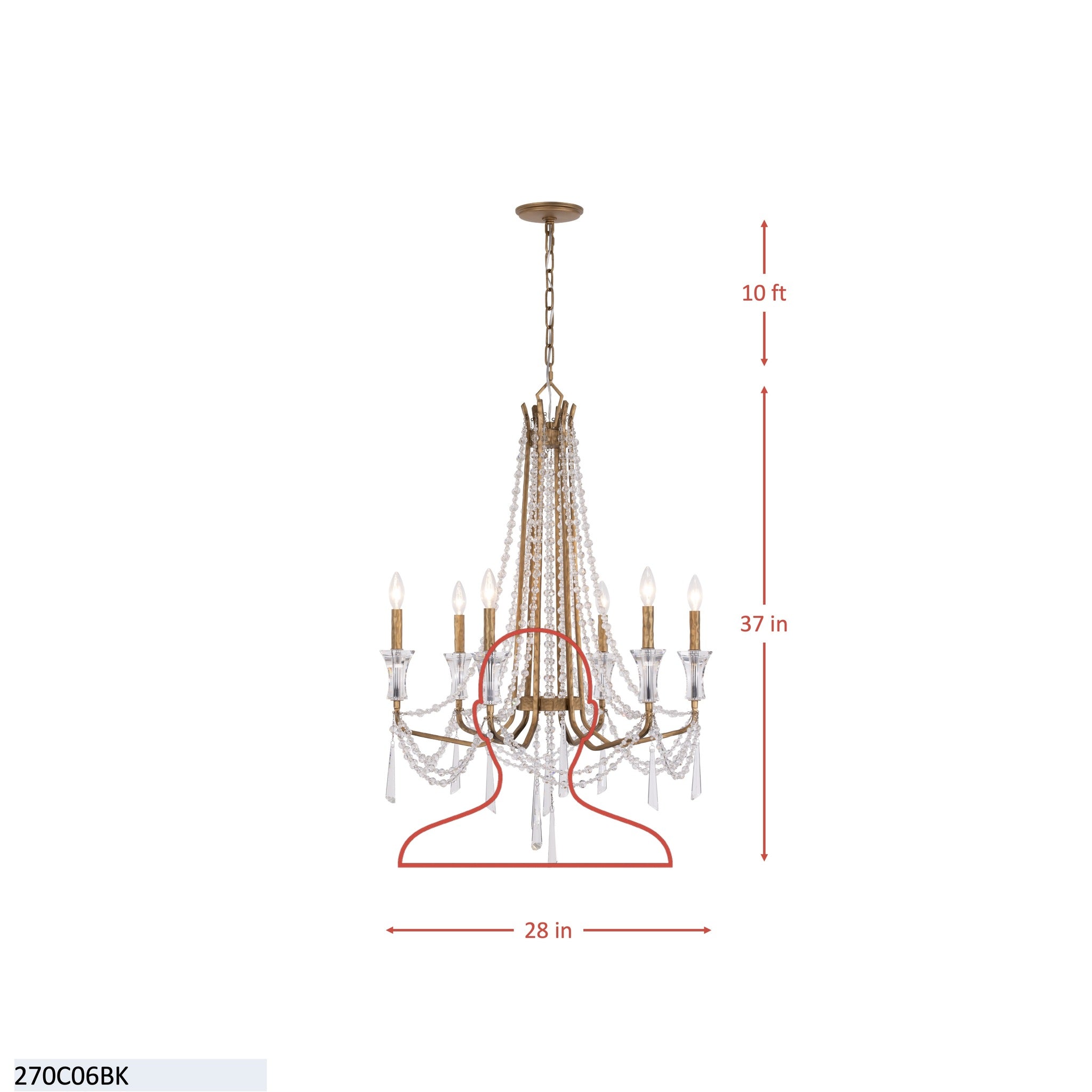 Barcelona 6 Light Chandelier