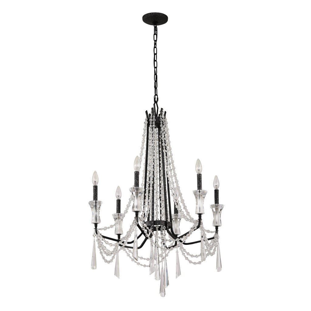 Barcelona 6 Light Crystal Chandelier - Onyx