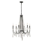Barcelona 6 Light Crystal Chandelier - Onyx