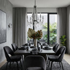 Barcelona 6 Light Crystal Chandelier - Onyx