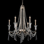 Barcelona 6 Light Crystal Chandelier - Transcend Silver