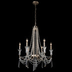 Barcelona 6 Light Crystal Chandelier - Transcend Silver