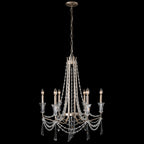 Barcelona 6 Light Crystal Chandelier - Transcend Silver
