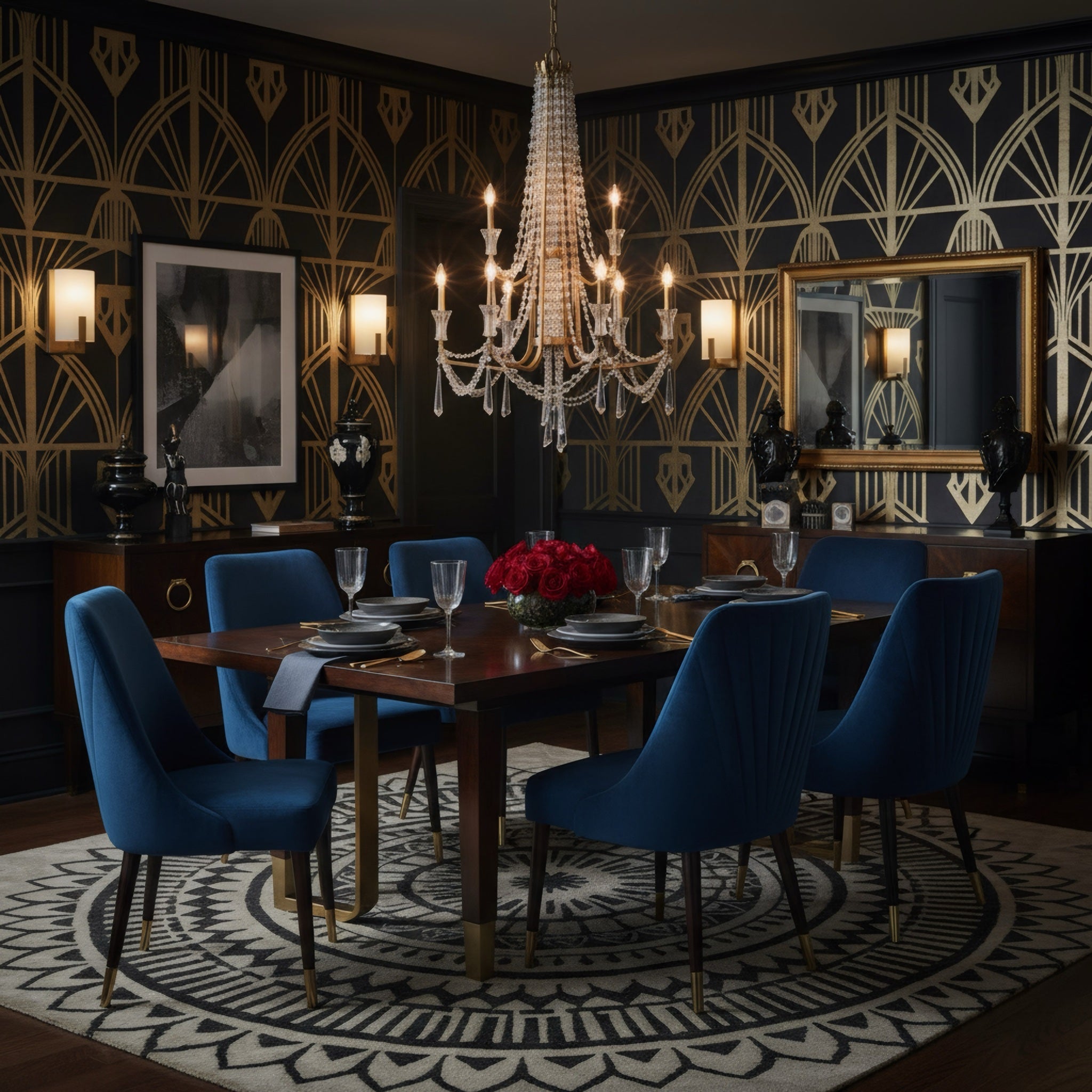 Barcelona 9 Light 2-Tier Chandelier
