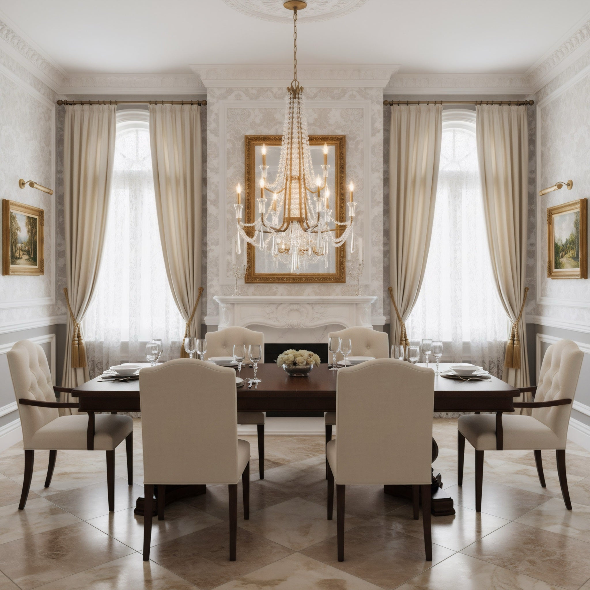 Barcelona 9 Light 2-Tier Chandelier