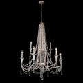 Barcelona 9 Light 2-Tier Crystal Chandelier - Transcend Silver