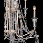 Barcelona 9 Light 2-Tier Crystal Chandelier - Transcend Silver
