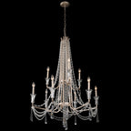 Barcelona 9 Light 2-Tier Crystal Chandelier - Transcend Silver
