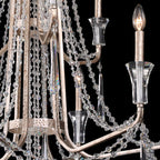 Barcelona 9 Light 2-Tier Crystal Chandelier - Transcend Silver